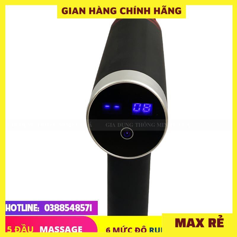 Súng Massage Cầm Tay Cao Cấp  KD-3 - 5 đầu trị liệu, 6 mức độ rung - Bảo hành 12 tháng