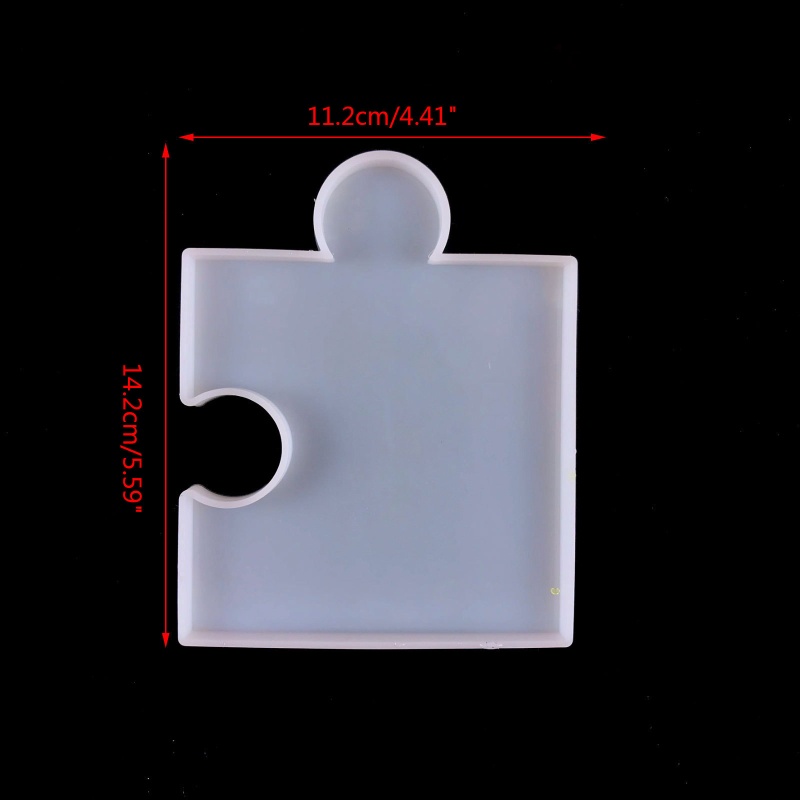 Khuôn Silicone Làm Đế Lót Ly Bằng Epoxy UV Hình Mảnh Ghép Hình DIY