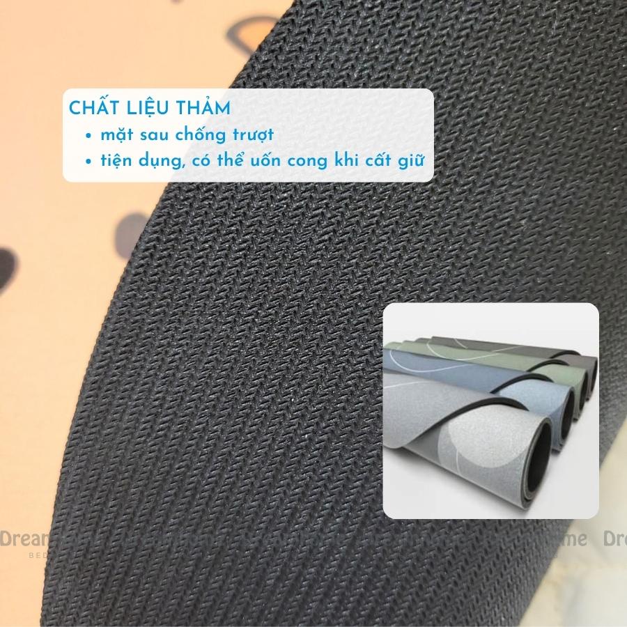 Thảm chùi chân nhà tắm Silicon chống trượt DREAMHOME siêu thấm hút nước size 40x60cm