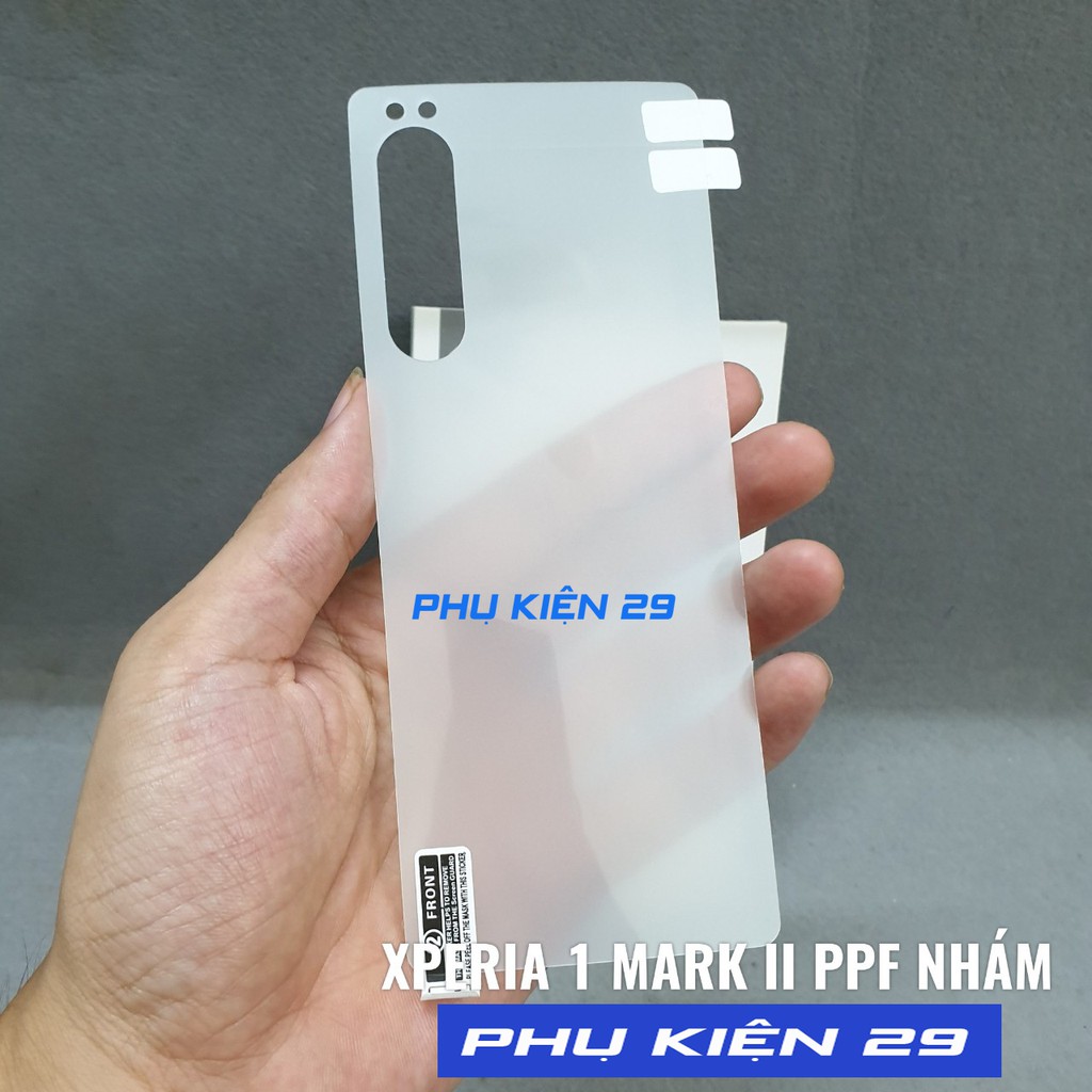 [Sony Xperia 1 Mark II/2/ Xperia 1 II] Dán dẻo FULL mặt lưng PPF nhám cao cấp