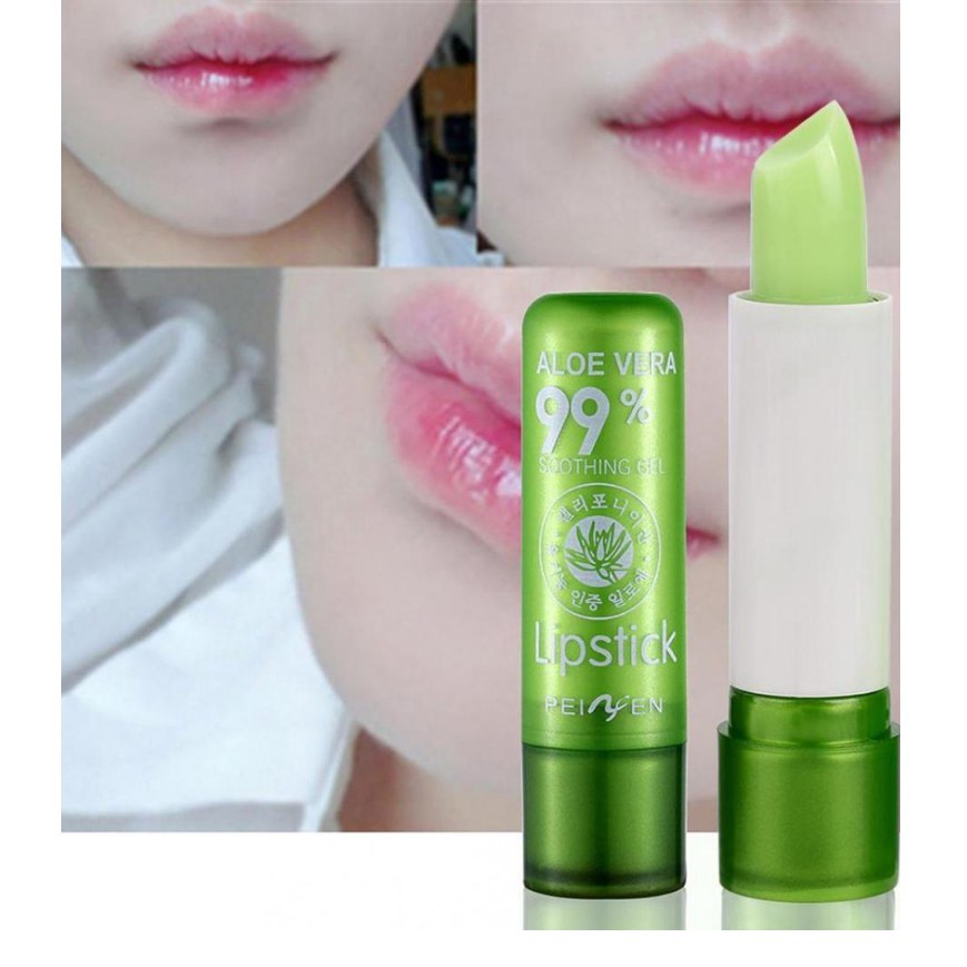 Son dưỡng ẩm nha đam tự nhiên Kiss Beauty thay đổi màu độc đáo