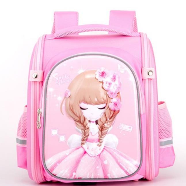 Kho sỉ  Cặp/ balo đựng sách vở chống gù cho bé gái hình Hello Kitty