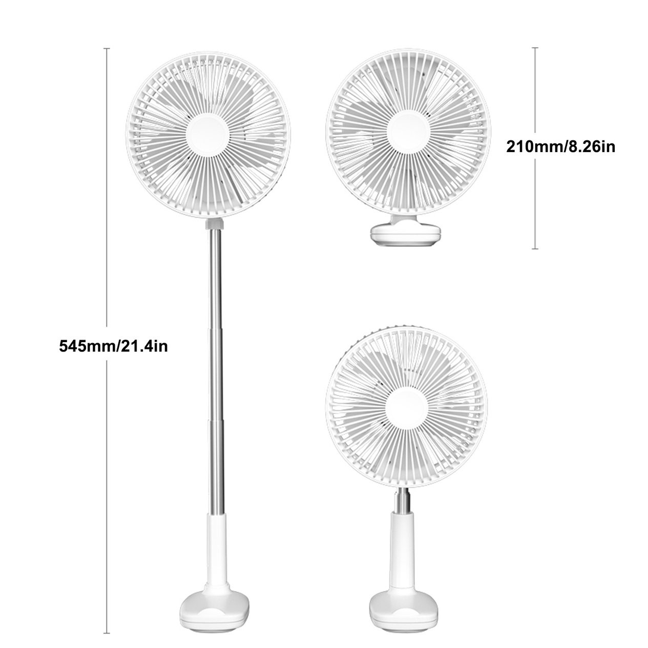 「F8 6-inch Multifunctional Small Fan Usb Charging Desktop Clip Electric Fan」