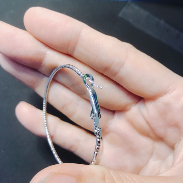 Sỉ 12 đôi khuyên tai tròn vân nổi (5cm)