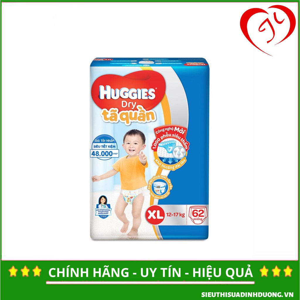 [SIÊU GIẢM GIÁ] Bỉm Huggies Quần/Dán Size M74/XL62/L68/M76/S56/NB58