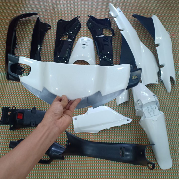 Dàn áo xe WAVE ZX màu TRẮNG, nhựa nguyên sinh ABS siêu bền