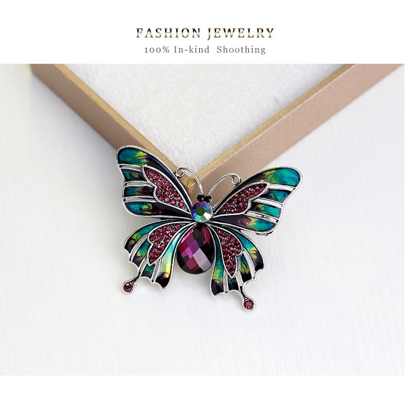 Ghim Cài Áo Hình Bướm Đính Đá Và Ngọc Trai Nhân Tạo Thời Trang Cho Nữ