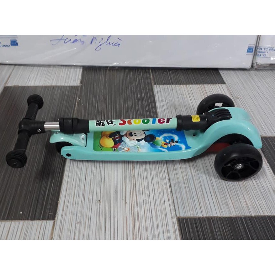 [Shopee giá rẻ] Xe trượt Scooter bánh to 3 chế độ (hàng Cao cấp có nhún giảm xóc + phanh chân)