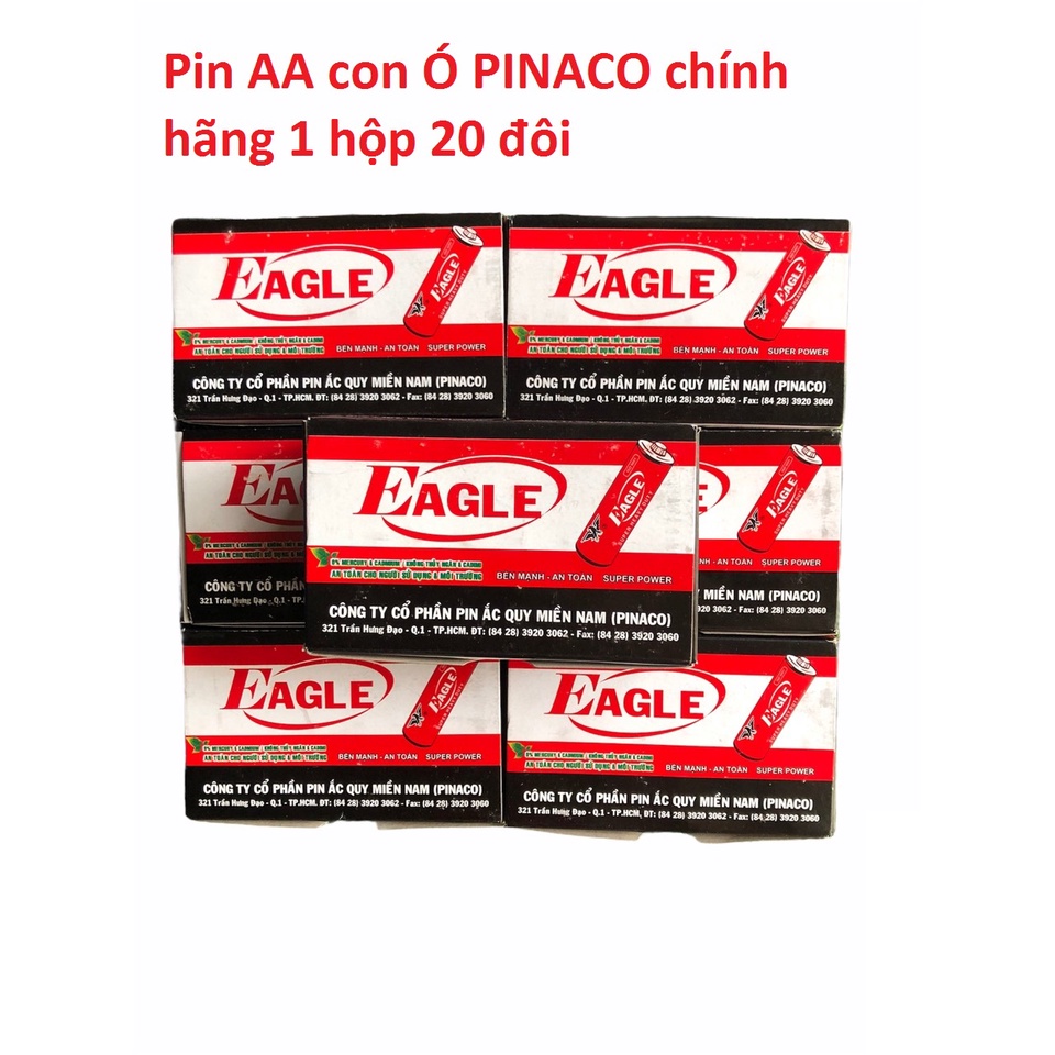 1 hộp pin 40 viên pin AA 1,5V  AA  hãng PINACO chính hãng