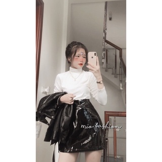 áo khoác da phom to rộng ( ảnh thật shop chụp)
