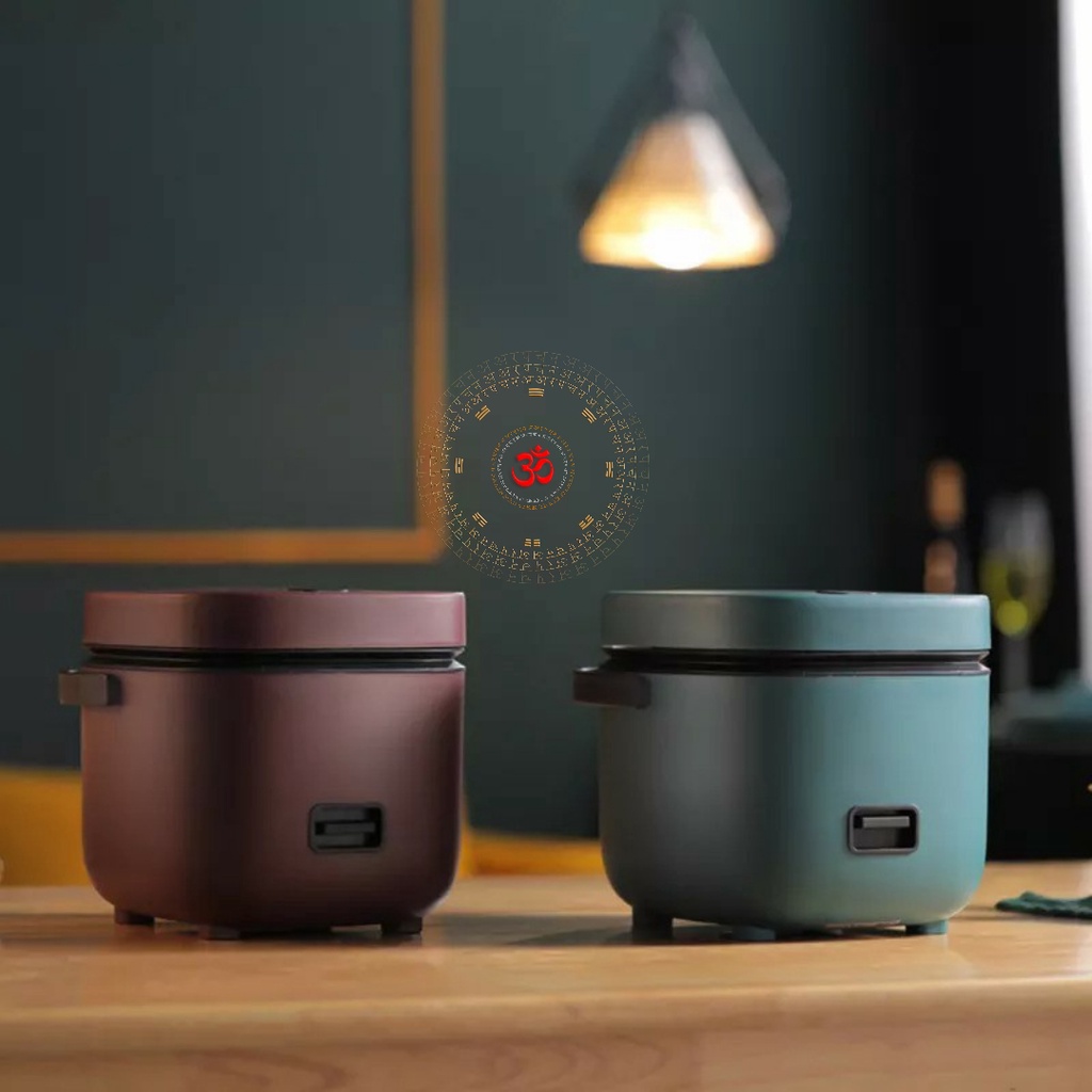 Nồi cơm điện mini lòng chảo chống dính, Rice Cooker thích hợp cho 1-2 người Dung tích 1.2L Electric Cooker