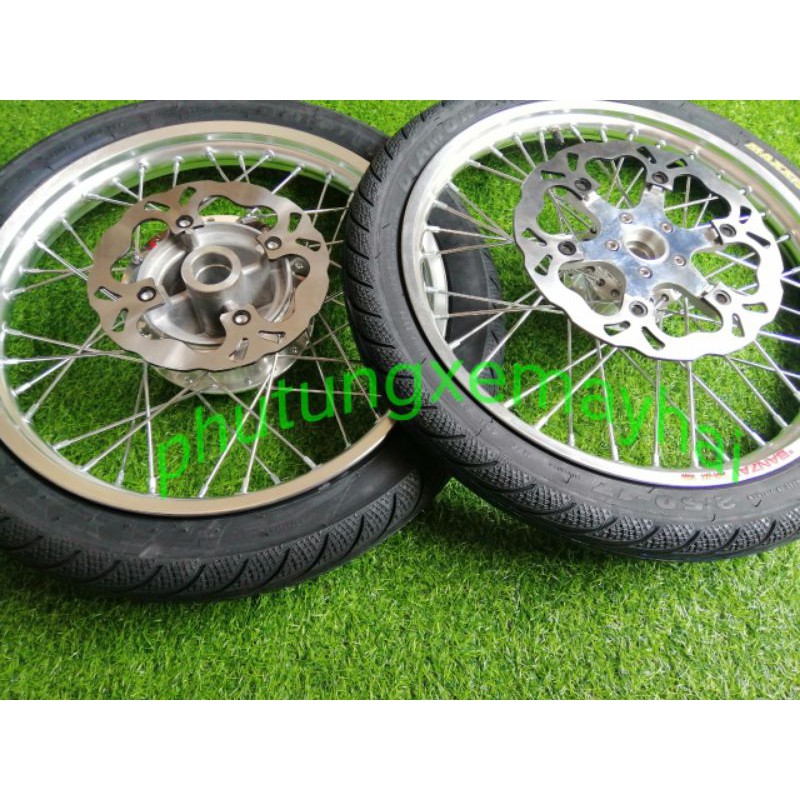 Bánh căm dành cho các dòng honda Winner 150 đùm mạ crom căm mạ crom niềng nhôm banzai thái full vỏ ruột maxiss