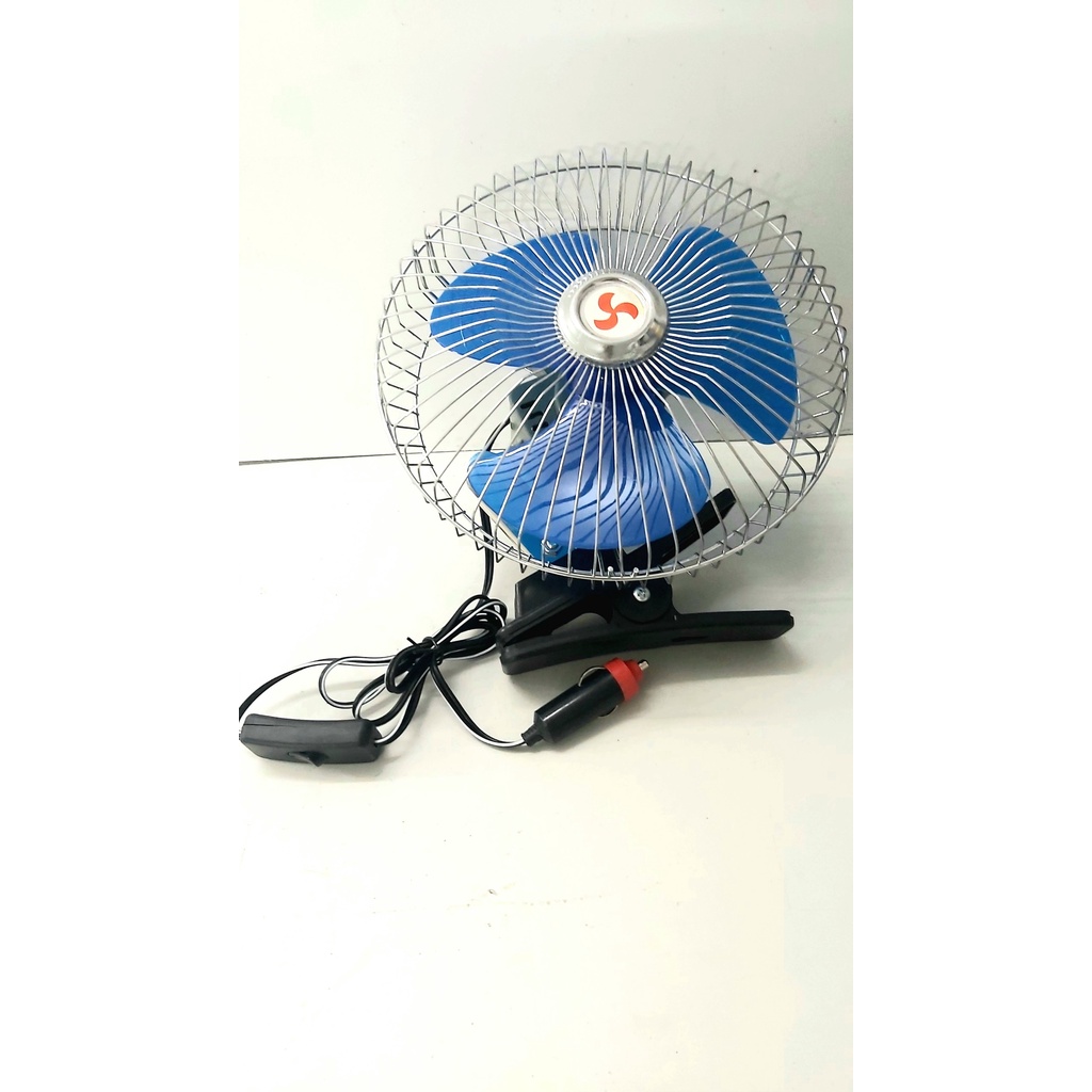 Quạt điện Mini 12V có chân kẹp chuyên dụng trên xe ô tô tiện dụng