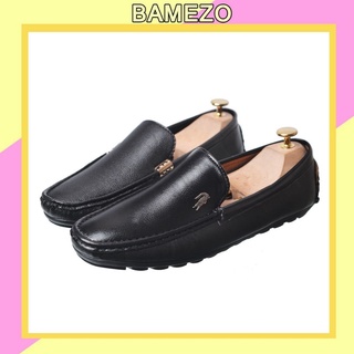 Giày da nam Bamezo giày tây màu đen trơn công sở cao cấp bền GL12