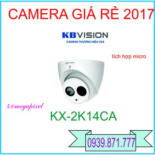 Camera dome hdcvi 4.0 megapixel kbvision kx-2k14ca