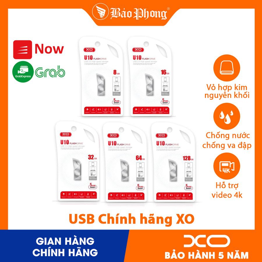 USB Chính hãng - Vỏ hợp kim siêu bền - chính hãng XO bảo hành 5 năm tốc độ đọc ghi nhanh 8Gb 16gb 32gb 64gb 128gb xịn rẻ