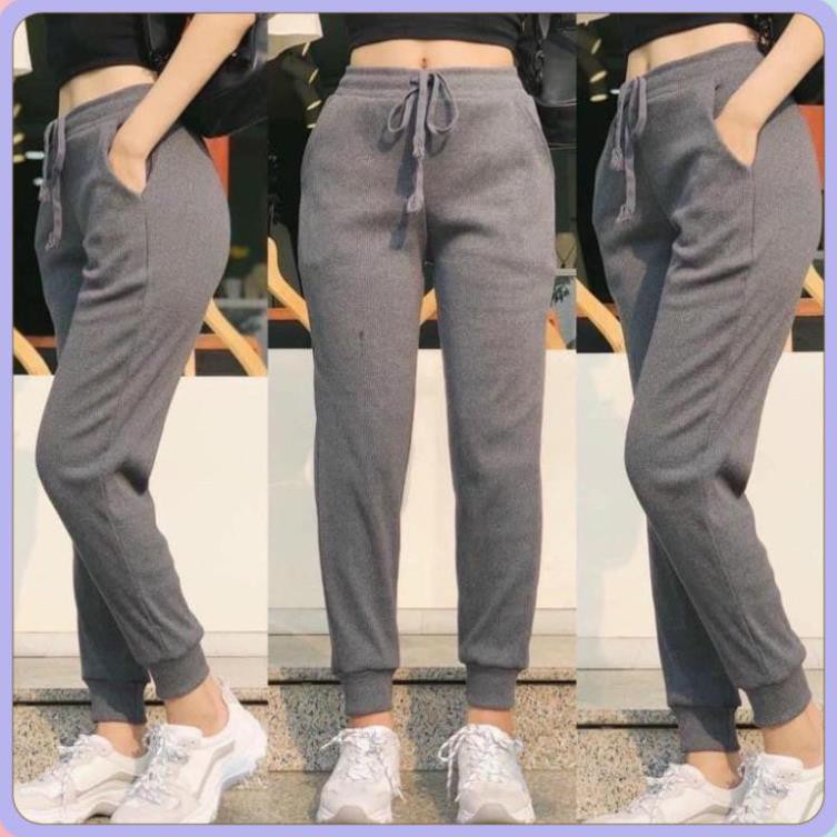 Quần Jogger Nữ Len Tăm Quần Thể thao jogger Nữ Chất Dày Dặn Co Giãn 4 chiều thấm hút mồ hôi -mã len tăm