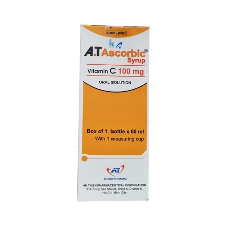 Vitamin C A.T Ascorbic tăng sức đề kháng cho trẻ chai 60ml