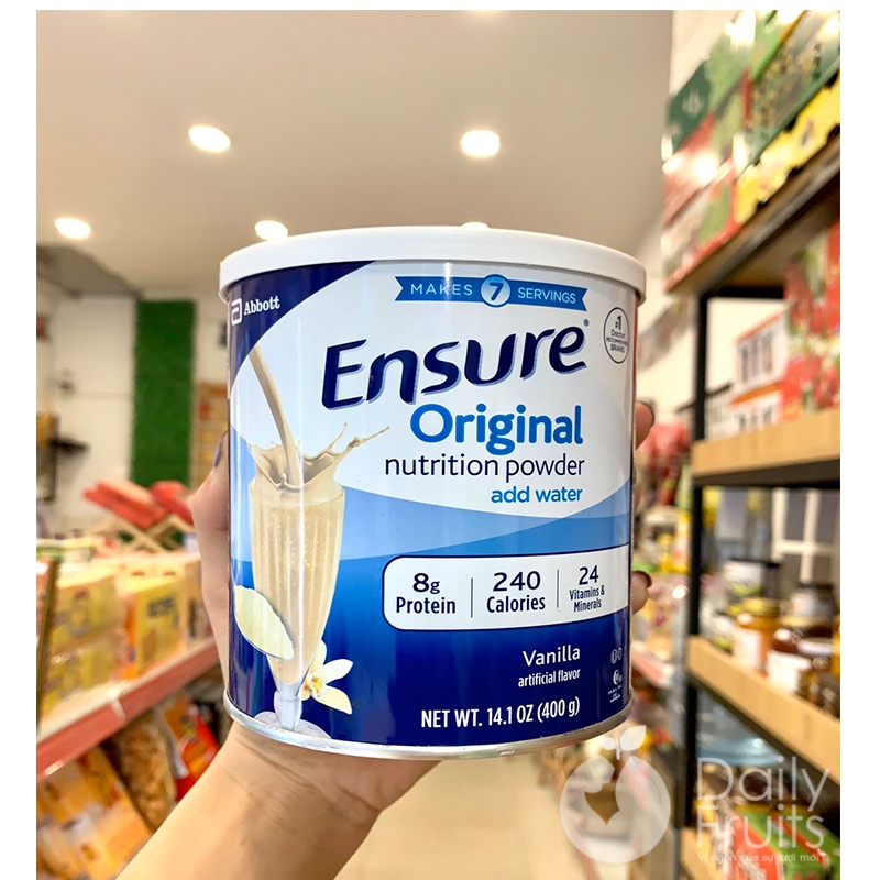 [Quà tặng khẩu trang] Sữa Ensure Mỹ 397g (Date Mới) Hương Vanilla Chính Hãng Giá Tốt