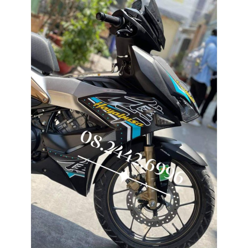 Tem rời Hayabusa Winner X phối điểm xanh cực đẹp. Tem 3 lớp cao cấp bao bay màu