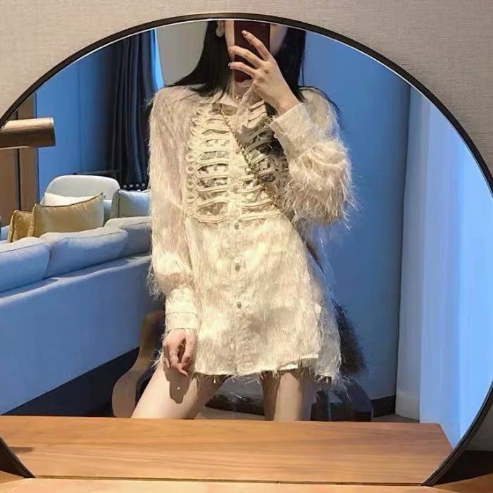 JH Áo sơ mi voan tua rua HÀNG QUẢNG CHÂU J0316 ẢNH THẬT CUỐI