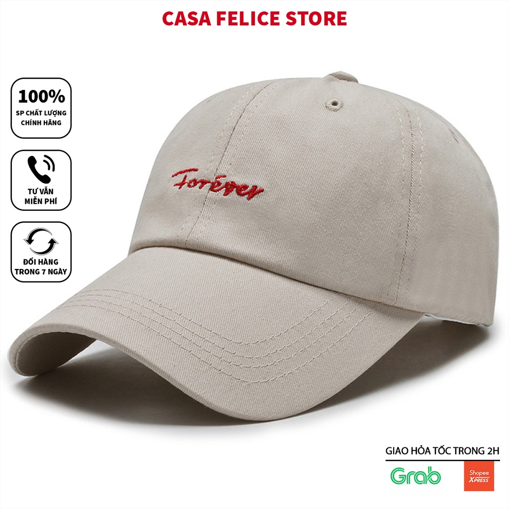 Mũ Lưỡi Trai - Nón Kết - Mũ Bóng chày Thời Trang Hàn Quốc thêu Logo FOREVER - MLT.07