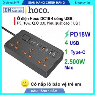 Ổ cắm điện đa năng Hoco sạc nhanh 18W 8 cổng ra ổ điện đa năng an toàn cho trẻ em – DMtech