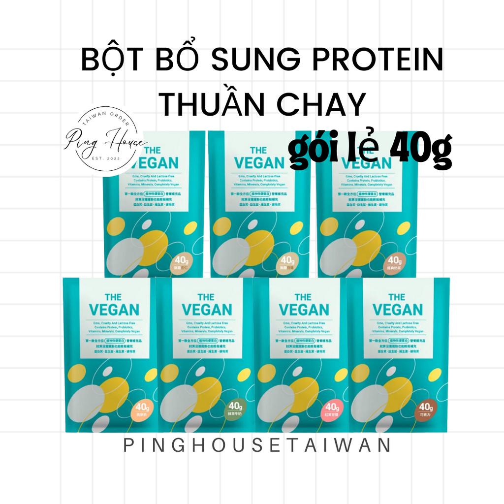 [THE VEGAN] Protein đậu nành thuần chay GÓI LẺ 40g sữa đậu nành, sữa matcha, caramel macchiato vegan