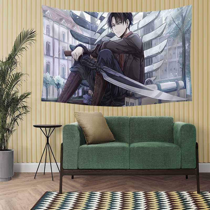 Thảm Treo Tường Trang Trí In Hình Đại Chiến Titan