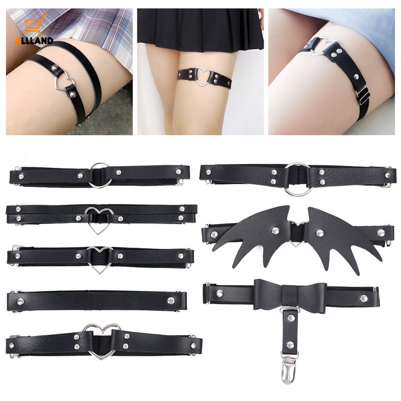 Đai Da Đeo Chân Thắt Nơ Phong Cách Gothic Dành Cho Nữ