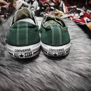 giày converse low chính hãng size 38, cond 9,5 real 2hand màu rêu