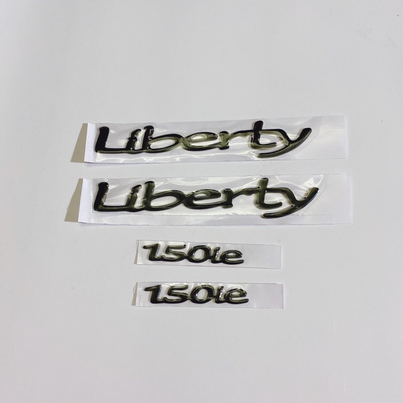 Bộ decal tem chữ nổi Liberty 150ie màu đen cao cấp chống thấm nước, chống bay màu