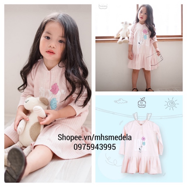 D019 Đầm Babydoll cúc giữa La Pomme