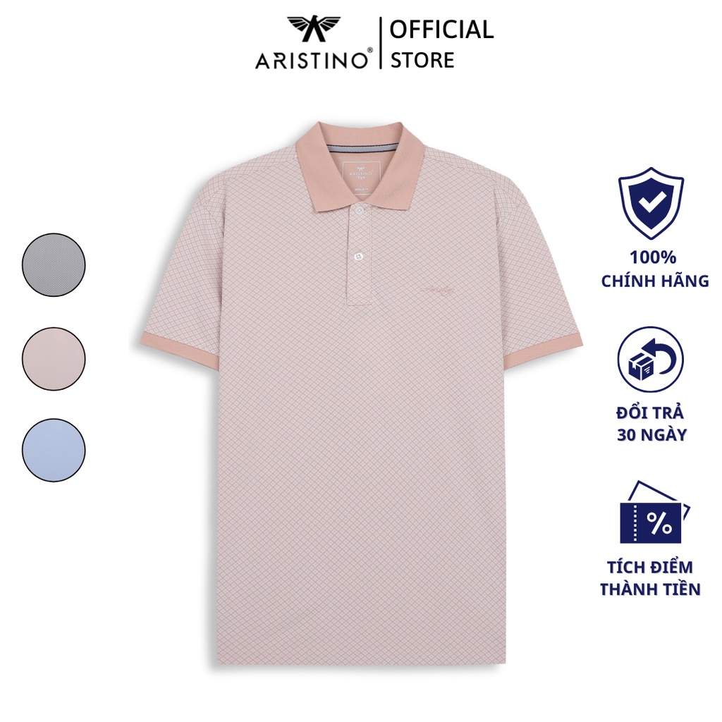 Áo polo nam ARISTINO phom Regular fit suông nhẹ, chất liệu Polyester mang đến độ bóng sắc nét - APS021S2