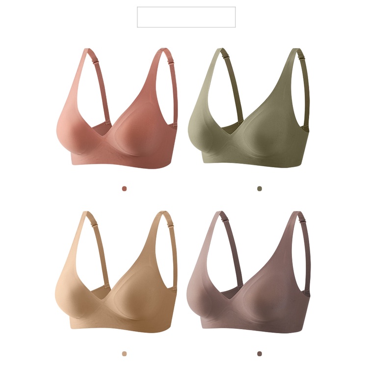 FINETOO Áo Lót Nữ Mềm Mại Nâng Ngực Không Gọng Size S-5XL