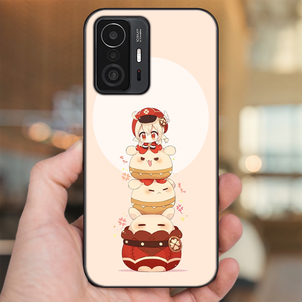 Ốp lưng Xiaomi 11T viền đen in hình Klee Genshin Impact