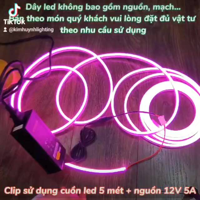 Dây đèn led neon flex (6x12) DC12V, không thấm nước sử dụng ngoài trời (lẻ mét) | BigBuy360 - bigbuy360.vn