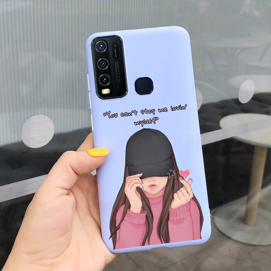 Mờ / Matte Ốp Điện Thoại Silicon Mềm Nhám Họa Tiết Hoa Thời Trang Cho Vivo Y30 1938 Y50 1935 Y 50 Vivoy30 2020 6.53 Inch