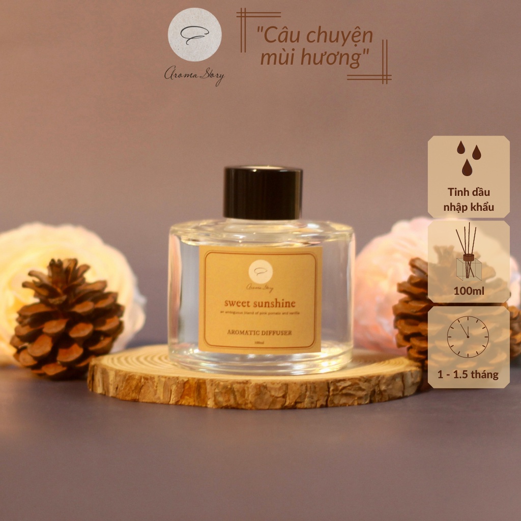 Tinh Dầu Khuếch Tán Aroma Story Hương Bưởi Hồng Và Vanilla Sweet Sunshine Size 50ml/100ml