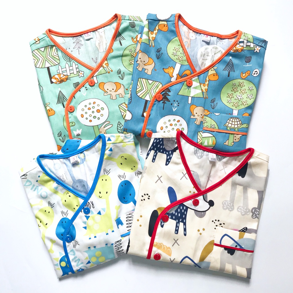 Pijama đùi cho bé vải cotton Thô đẹp hút mồ hôi Nhiều mẫu xinh xắn size 10-20kg