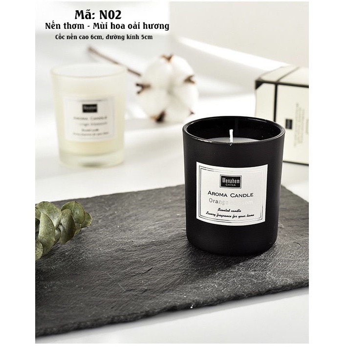 Nến thơm tự nhiên cao cấp, Hương Freesia và Hoa oải hương dịu nhẹ, Thư Giãn, Giảm Stress - Không Khói & An Toàn N02