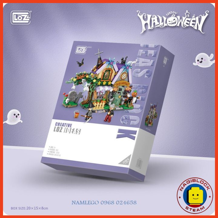 Bộ đồ chơi lắp ráp mô hình nhà Halloween LOZ 1233