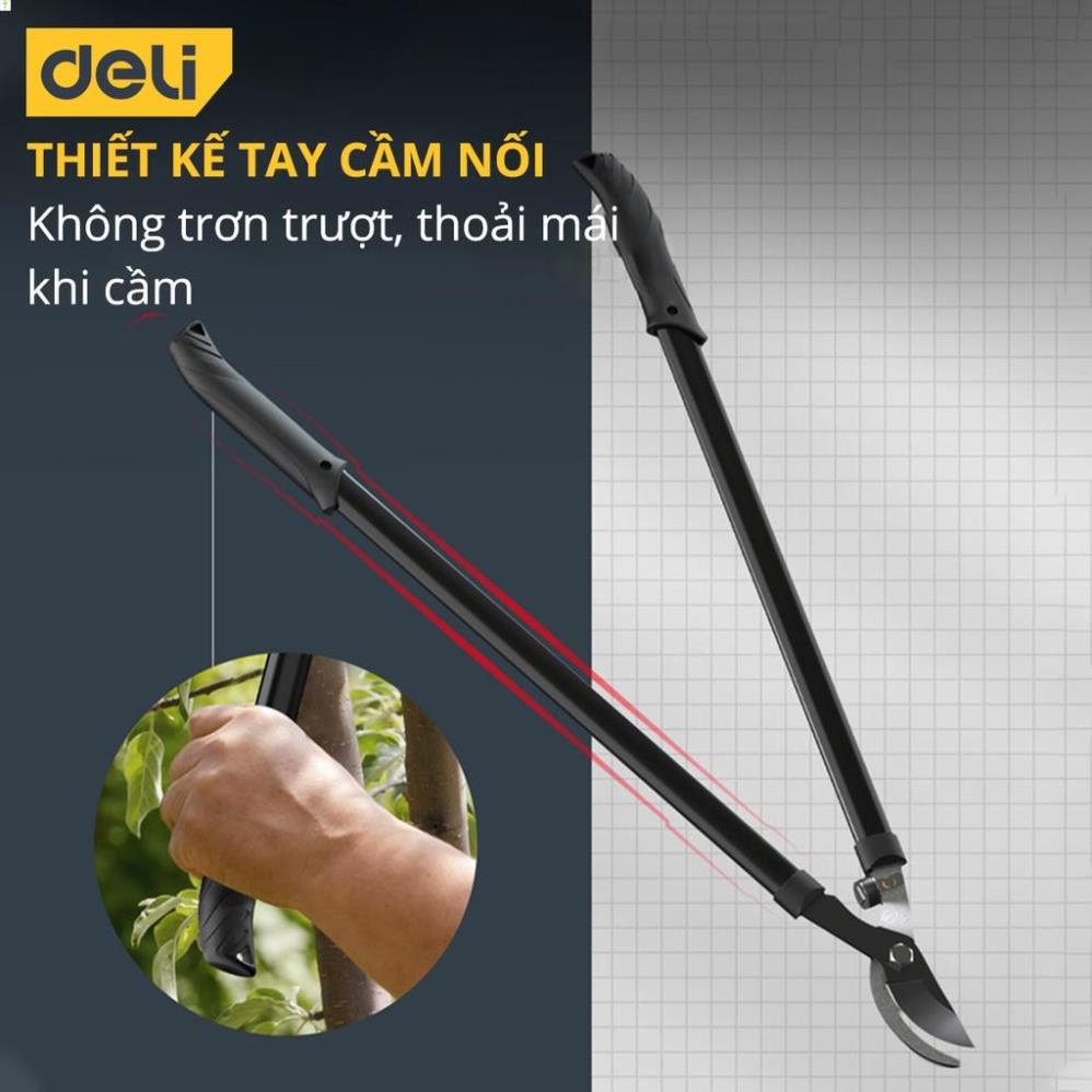 Kéo Cộng Lực Cắt Cành Cán Dài Deli 26.5 Inch - Lưỡi Cắt Bằng Thép Sắc Bén, Siêu Cứng, Tay Cầm Có Đệm Cao Su - DL2779 .