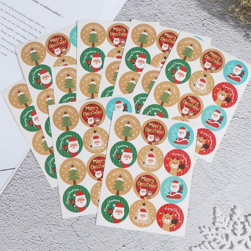 Set 72 sticker Giáng Sinh 🎄❄⛄🎅 size 2.6cm