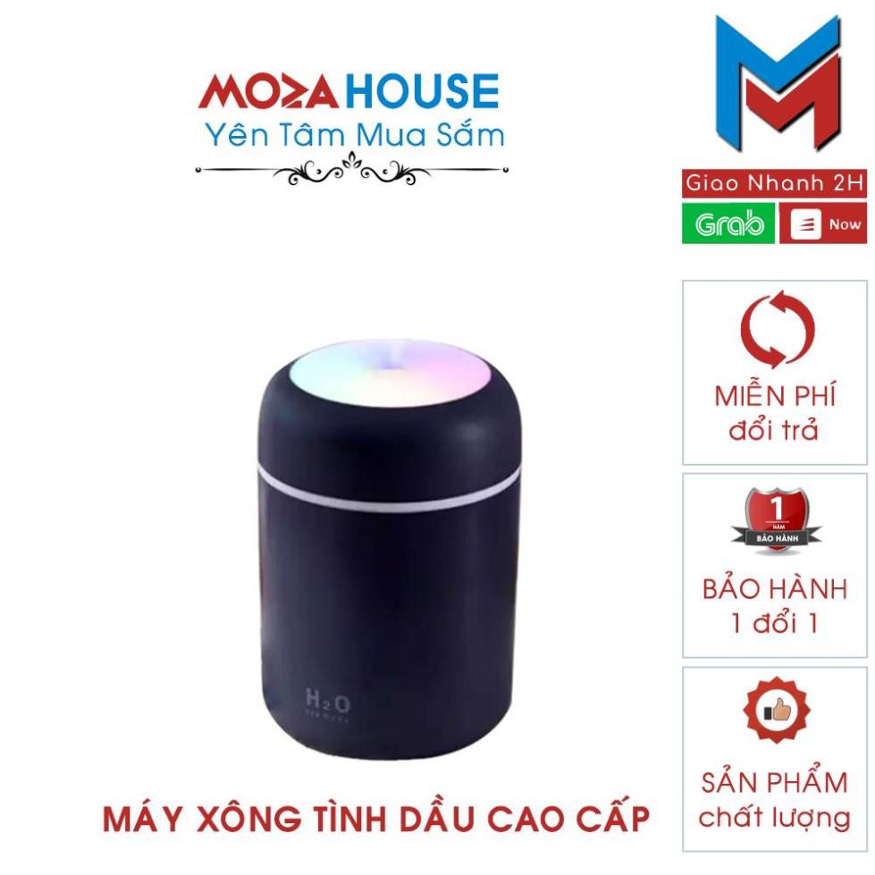 Máy Xông Tinh Dầu Phun Sương Tạo Ẩm 300ml Tích Hợp Đèn Led