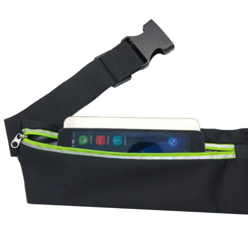 YOUYO Dual Pocket Running Belt Phone Pouch Waist Bag Sports Travel Fanny Pack for Jogging Cycling Outdoors