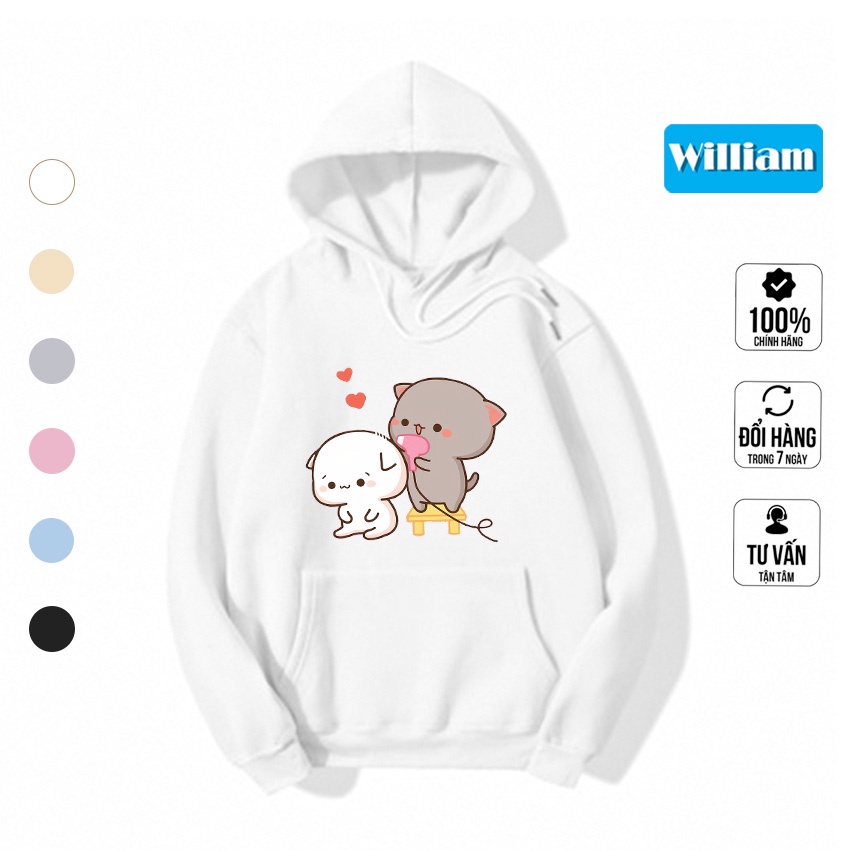 Áo hoodie nam nữ hình Mèo dễ thương chất nỉ bông dày dặn, in Pet cao cấp William - DS213