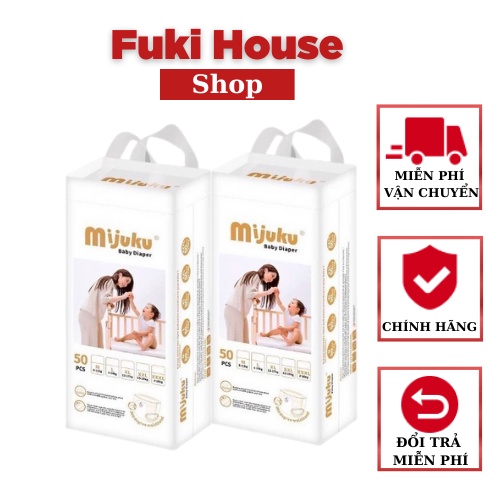 Bỉm Mijuku [ FREESHIP ] Cao Cấp Bỉm Mijuku Quần Xuất Nhật M50-L50-XL50-XXL50 Bỉm Cho Bé Trẻ Em Giá R