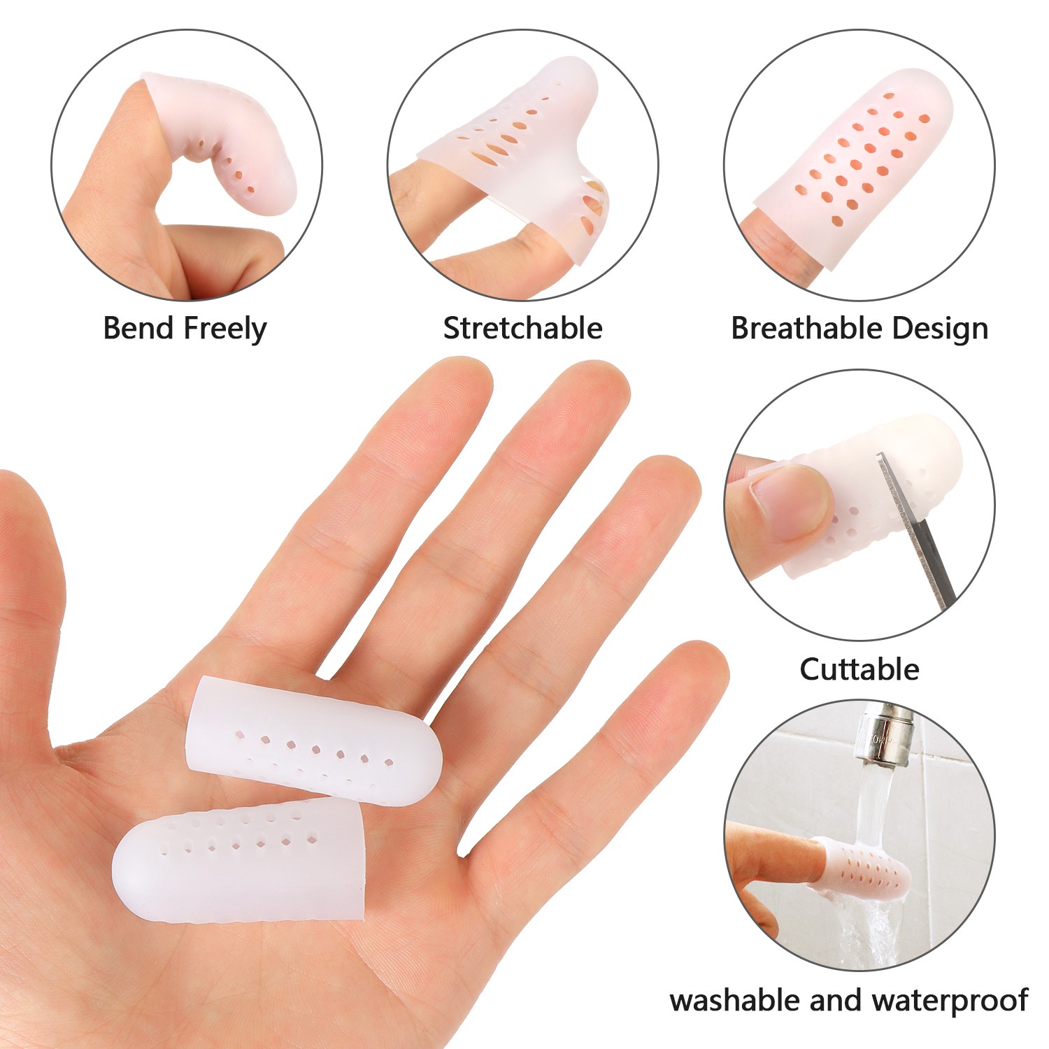 (Hàng Mới Về) Dụng Cụ Bảo Vệ Ngón Chân Bằng Silicon Thoáng Khí Tiện Dụng