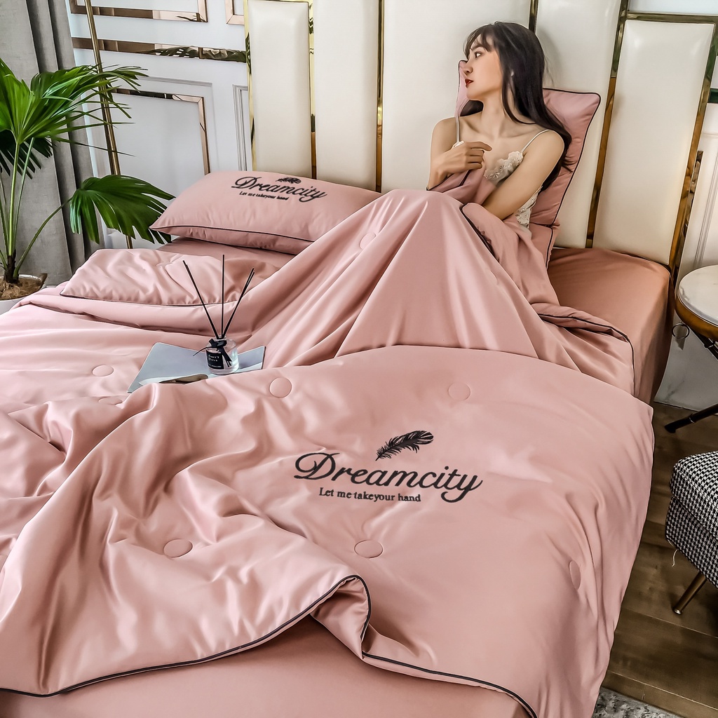 [8 Mẫu] Bộ 4 Món Chăn Ga Gối Dream City Chăn Trần Bông Cao Cấp | BigBuy360 - bigbuy360.vn